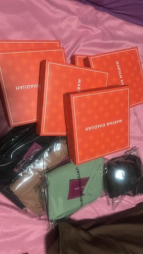 Customer photo review of Long Shawl Khamsiyyah Celeste Teal