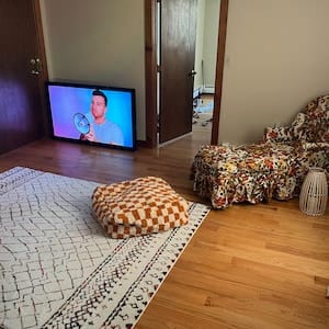 Customer photo review of Classic Moroccan Diamond Trellis Wool Rug