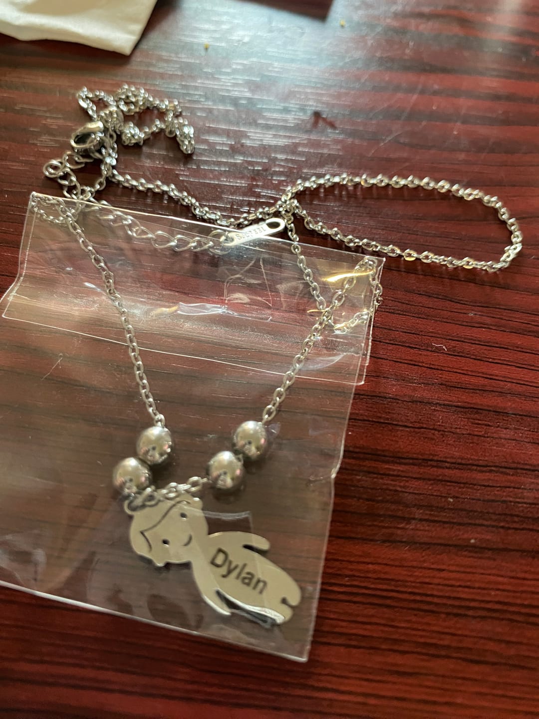 Customer photo review of Personalised My Children Necklace