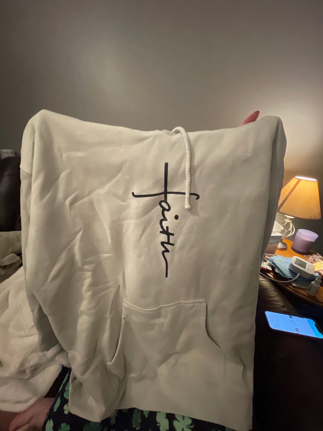 Customer photo review of Faith Cross Hoodie