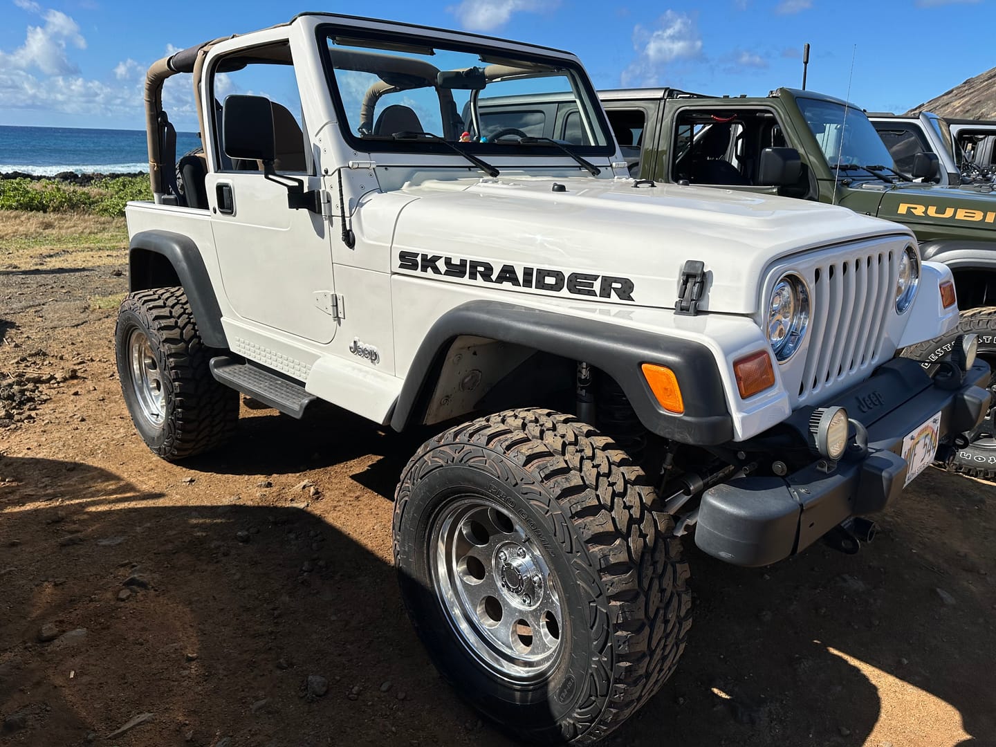 Customer photo review of Premium Black Flag Hood Lettering | Set of 2