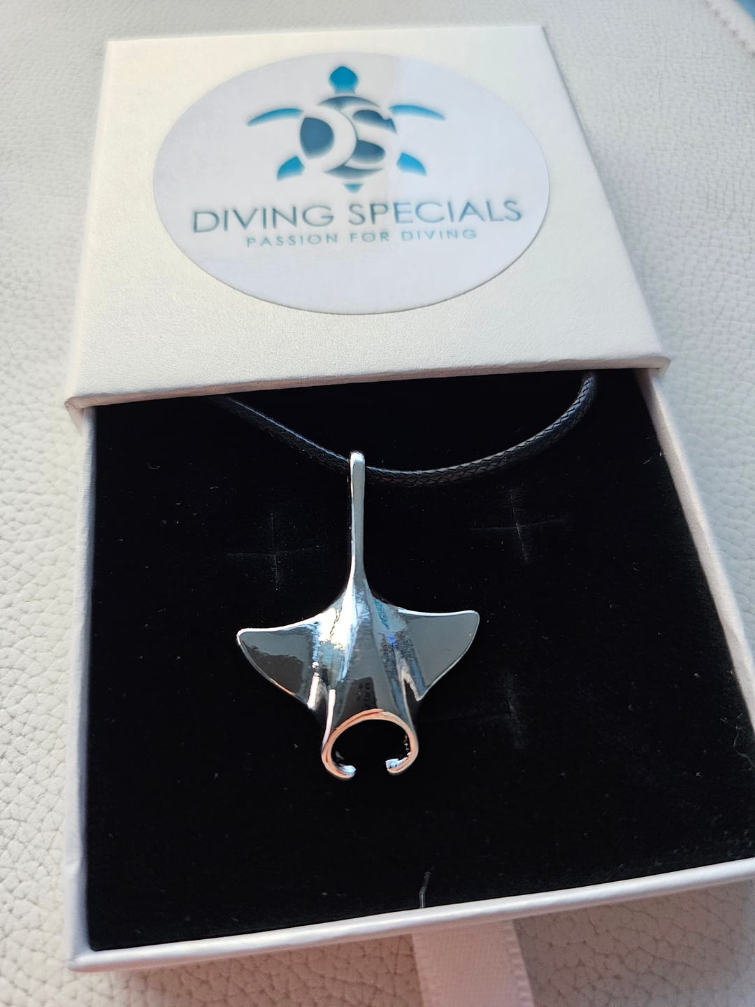 Customer photo review of Manta Ray Necklace