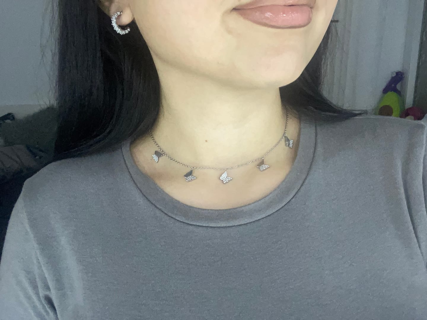 Customer photo review of Crystal Butterfly Halskette | 18K vergoldet