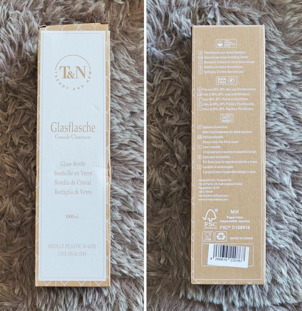 Customer photo review of T&N Glasflasche 1 Liter, 750ml, 550ml