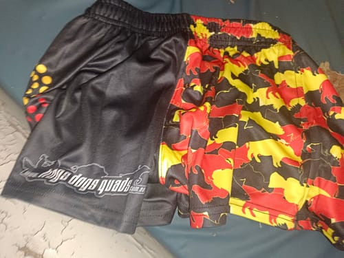 Customer photo review of 🔥NEW🔥 Indigenous Print Footy Shorts - WITH POCKETS