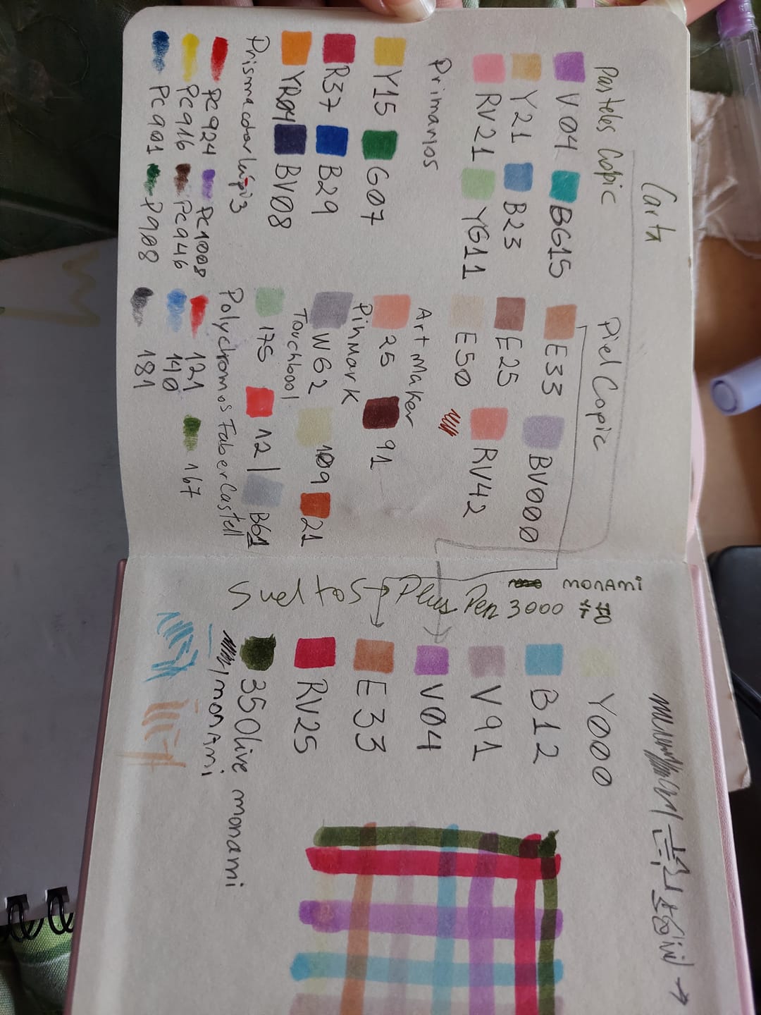 Customer photo review of Talens Art Creation Sketch Book - Libreta Pastel Pink 80 Hojas 140 g/m2