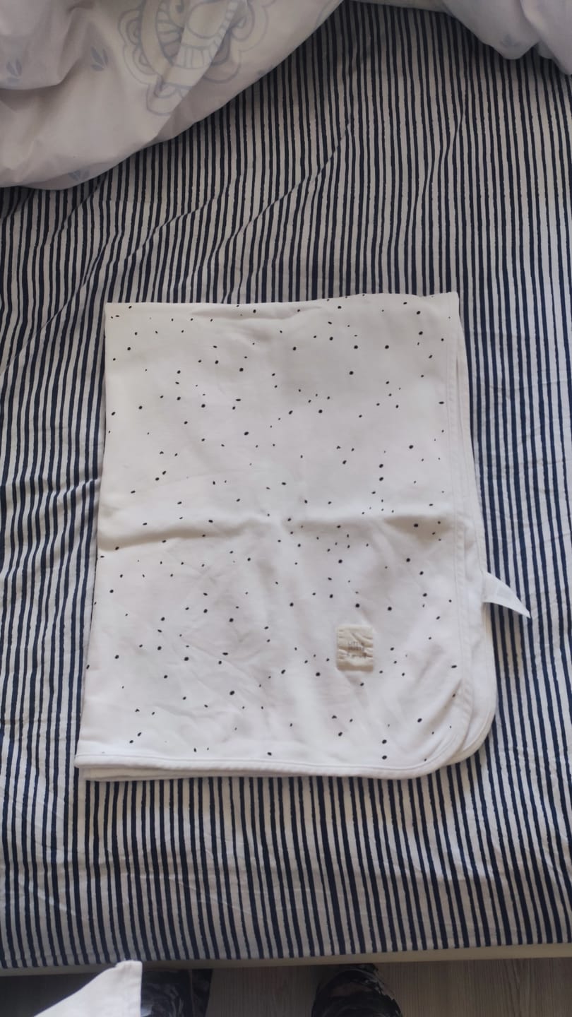 Customer photo review of Çift Katlı Bebek Battaniyesi Beyaz Organik Pamuk 80x100 cm