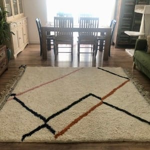 Customer photo review of Classic Moroccan Diamond Trellis Wool Rug