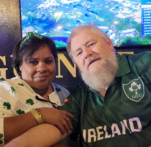 Customer photo review of Custom Ireland Rugby Polo Shirt 2023 Go Shamrock World Cup Irish Celtic Pattern LT14