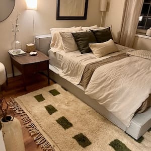 Customer photo review of Classic Moroccan Diamond Trellis Wool Rug