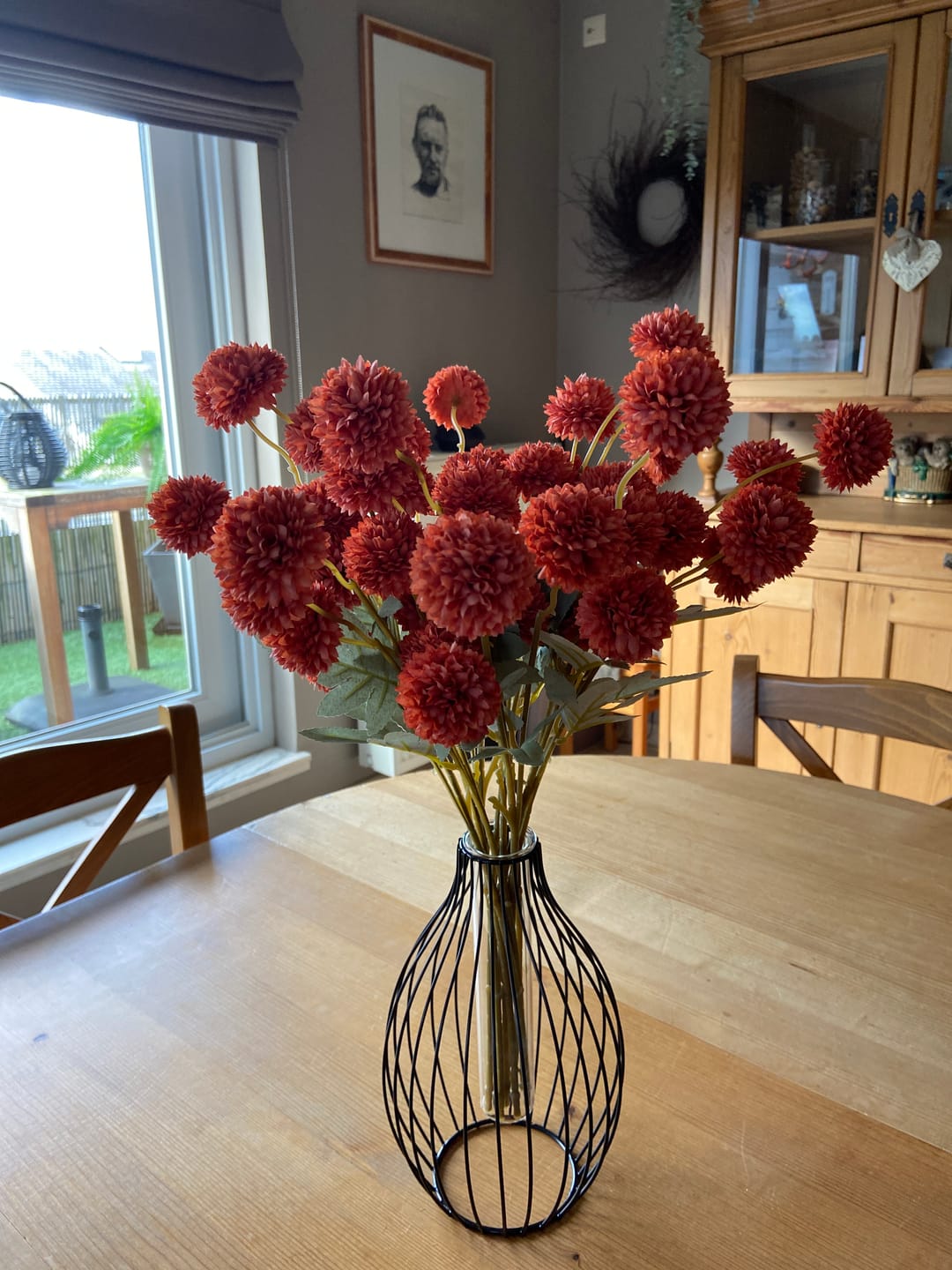 Customer photo review of Zijden Kiku Bloemen - Omber