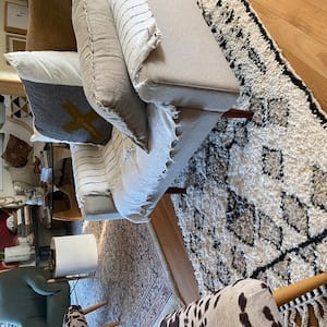 Customer photo review of Modern Abstract Geometric Wool Rug