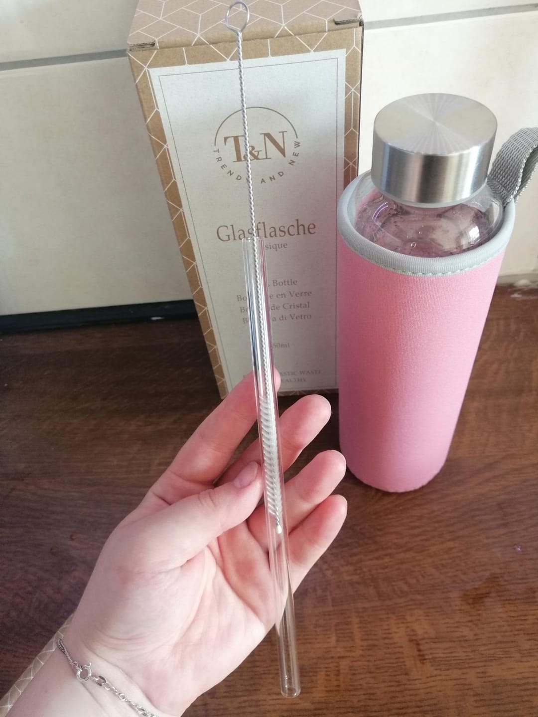 Customer photo review of T&N Glasflasche 1 Liter, 750ml, 550ml