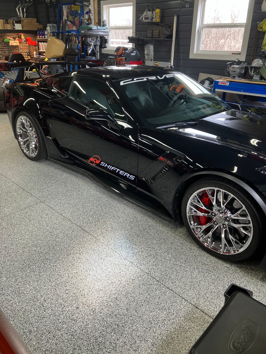 Customer photo review of Corvette C7 ZR1 ZTK Conversion Rear Spoiler High Wing