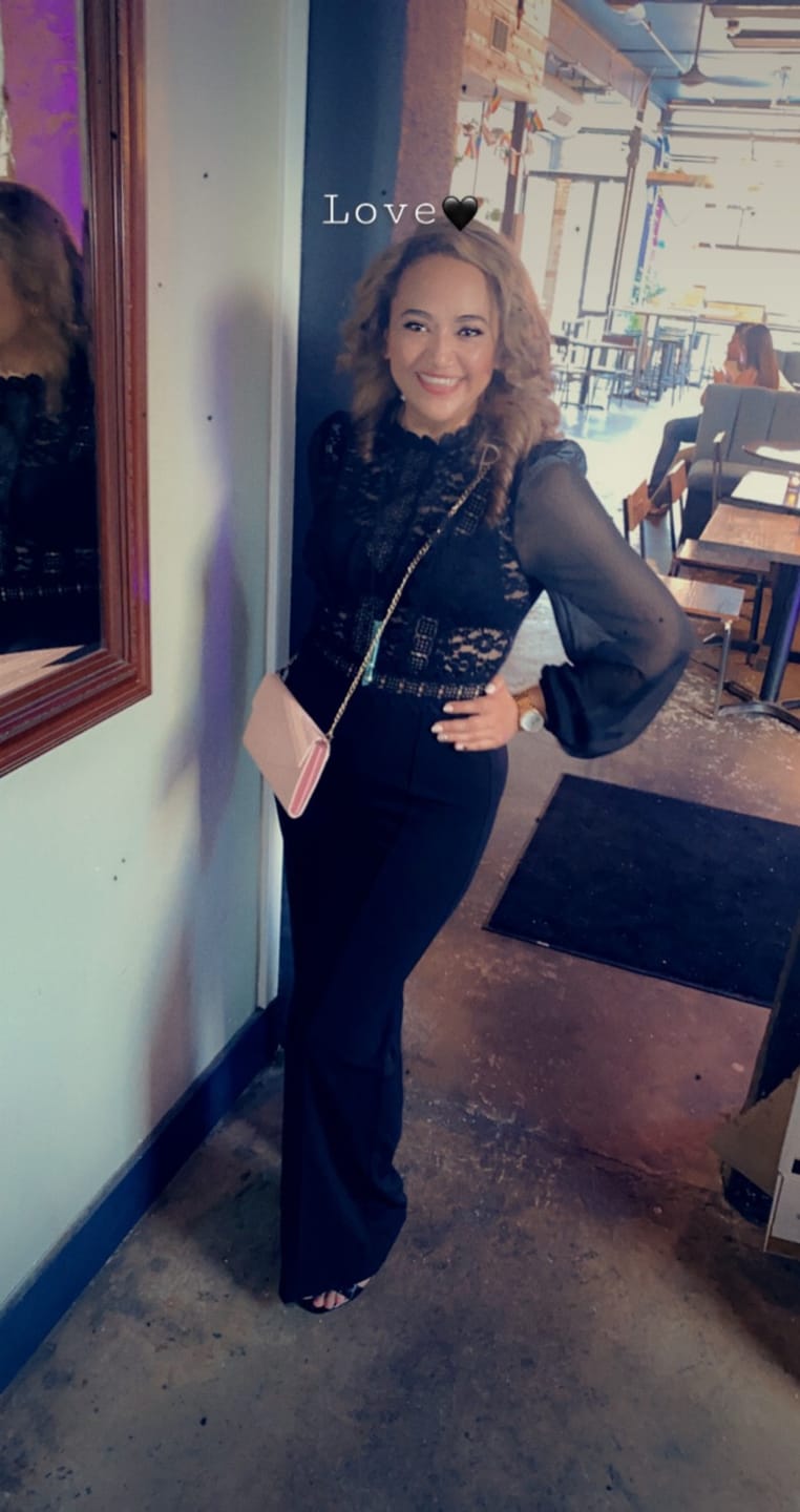 Customer photo review of Nerine Crochet Lace Mesh Jumpsuit - Black