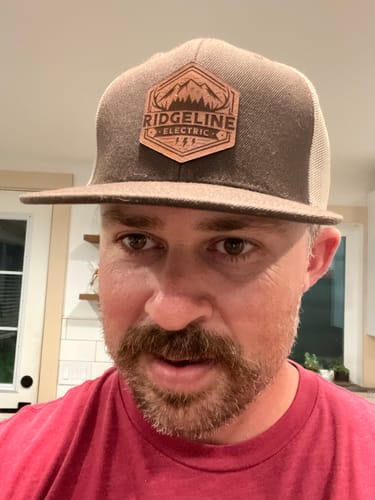 Customer photo review of Custom Wool Blend Flatbill Trucker Hat - Richardson 511