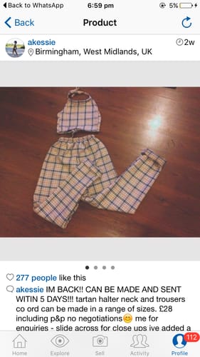 Customer photo review of Per Metre, Polycotton Viscose Tartan, 'Grey' - 55" Wide