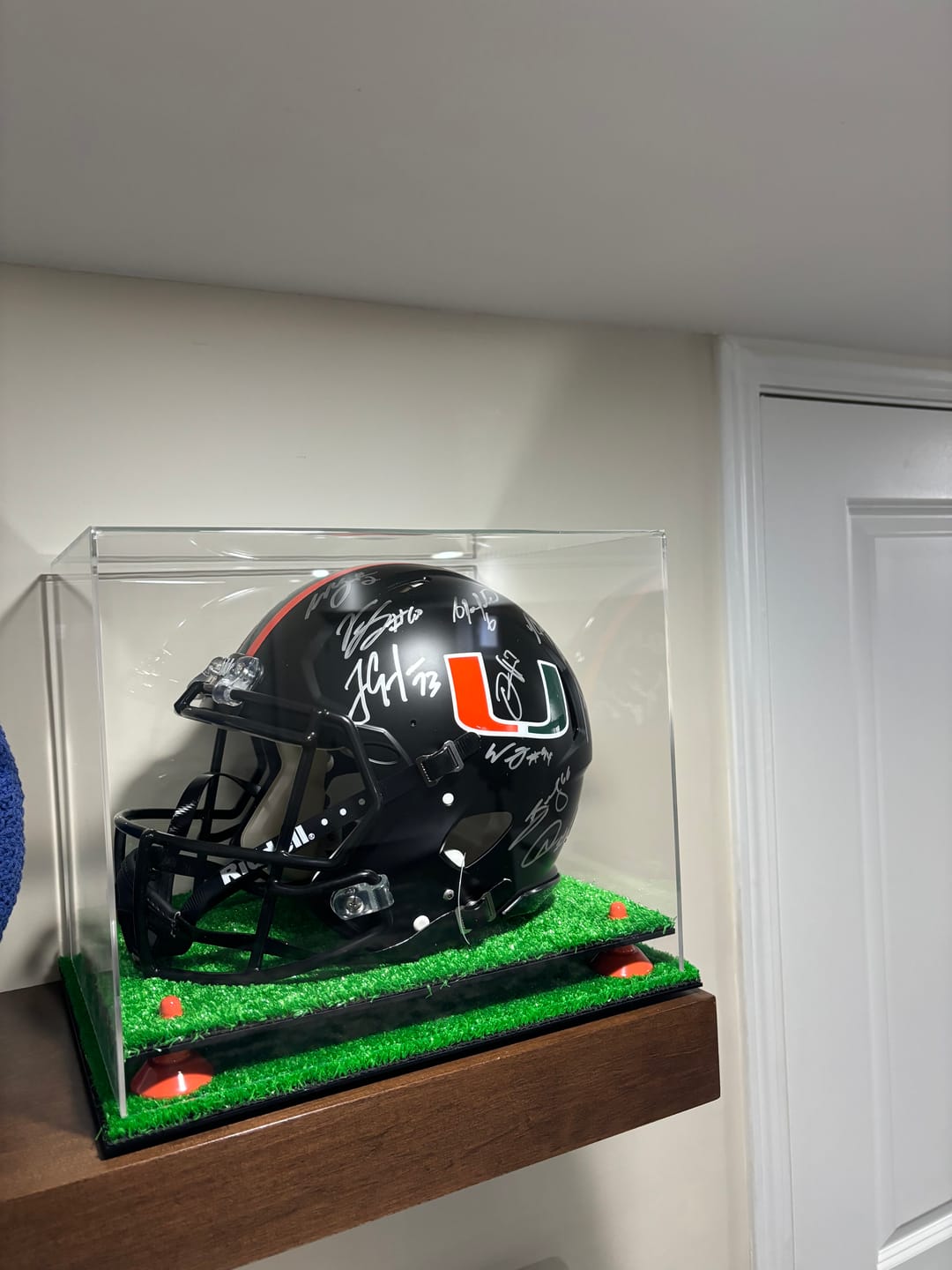 Customer photo review of Acrylic Full Size Football Helmet Display Case - Clear (V44/A002)