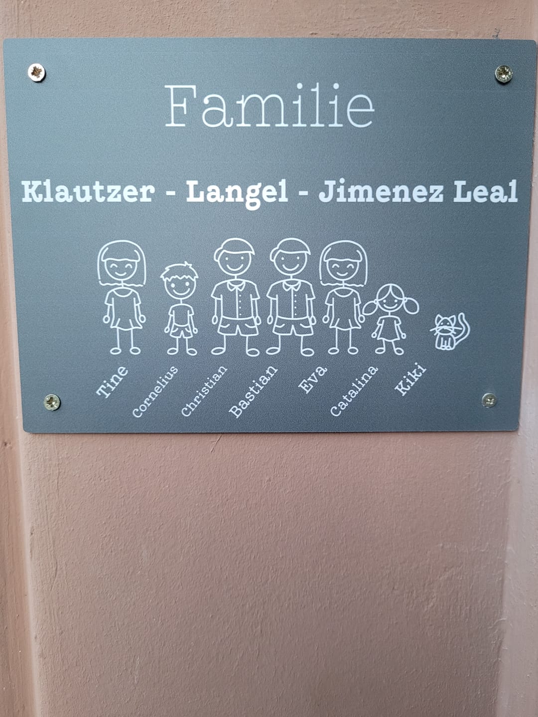 Customer photo review of Strichmännchenfamilie - Eingangs-Türschild