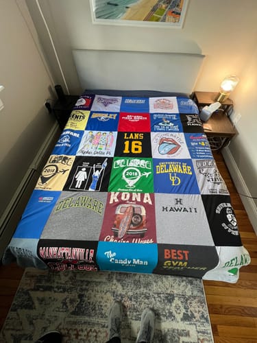 Customer photo review of Classic T-Shirt Blanket