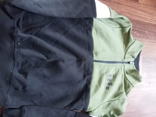 Customer photo review of Premium Quality Quarter Zip Pull-Over Fleece Sweatshirt For Boy