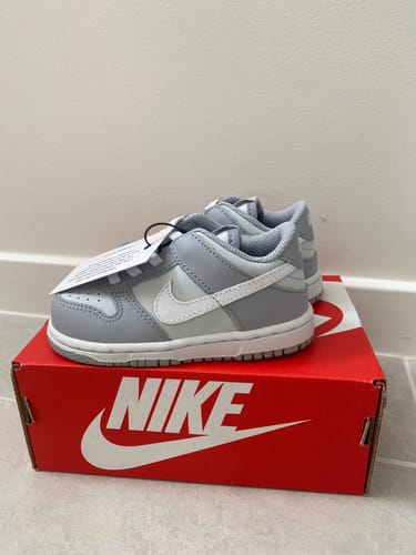 Customer photo review of Nike Dunk Low 'Two Tone Grey' Kids PS/Toddler