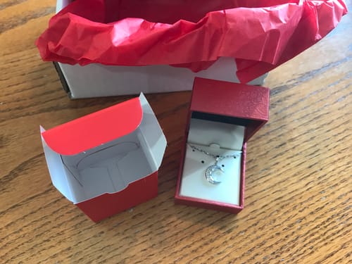 Customer photo review of Moon CZ Pendant Necklace in Sterling Silver