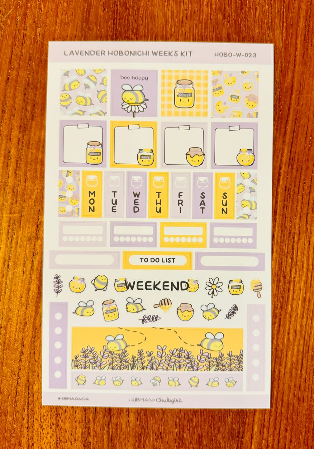 Customer photo review of Honey Lavender Theme Hobonichi Weeks kit
