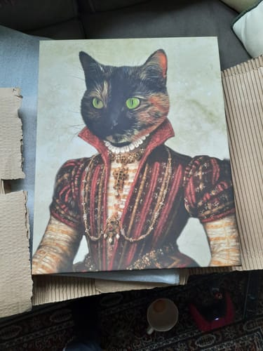 Customer photo review of The Spanish Princess: Custom Pet Canvas