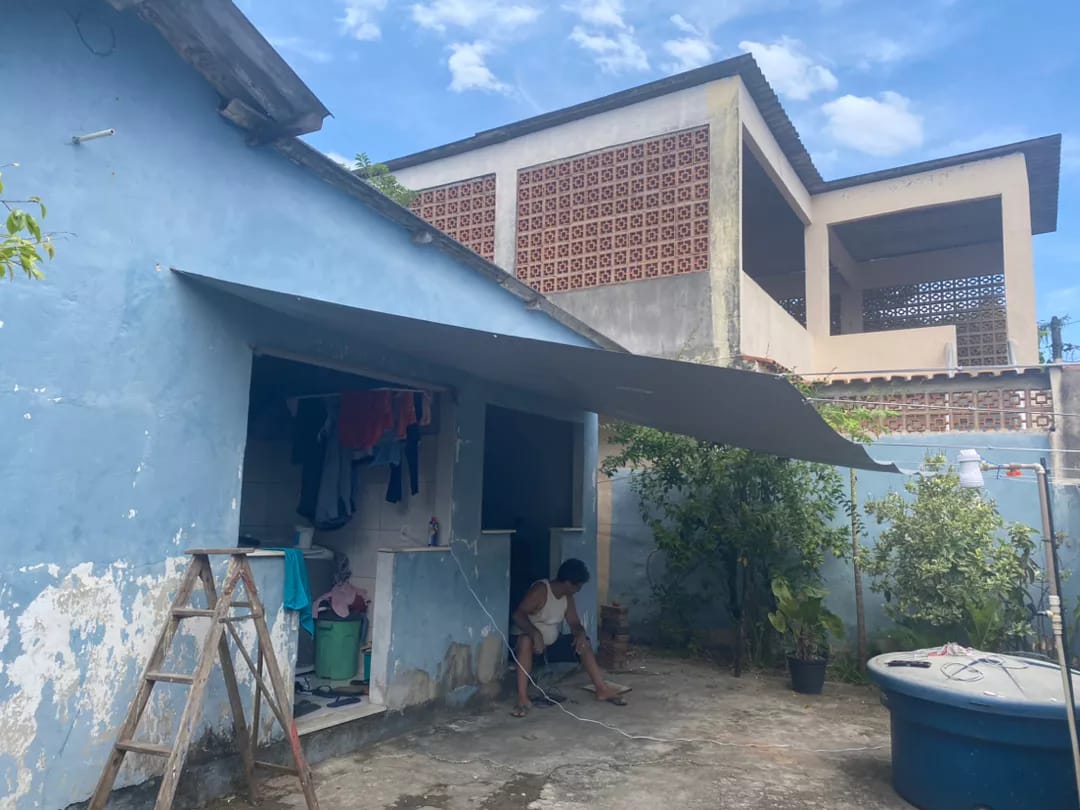 Customer photo review of Toldo de Sombreamento Portátil para Área Externa