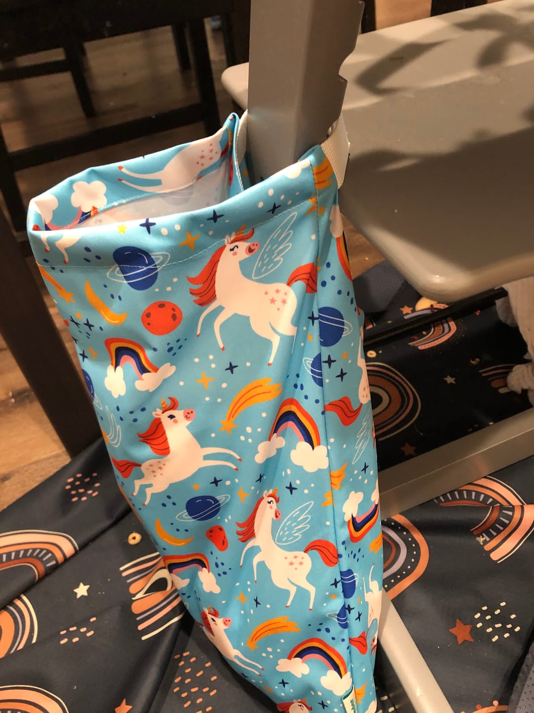 Customer photo review of Basics Roll Top Space Saver Water Resistant Small Wet Bag Travel Storage Bag