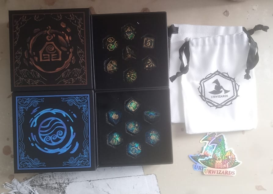 Customer photo review of Water/Fire/Air/Earth Dice Set Collection