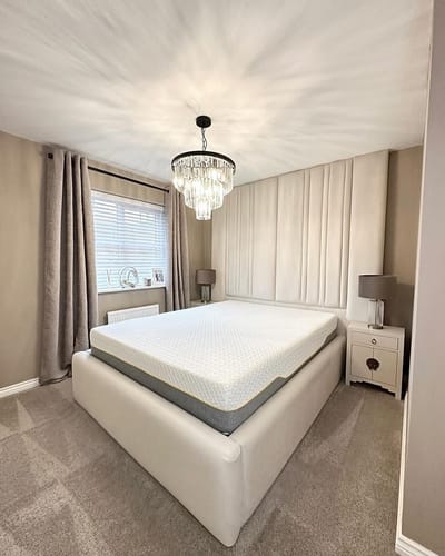 Customer photo review of Nero Wide Panel Headboard Bed Frame