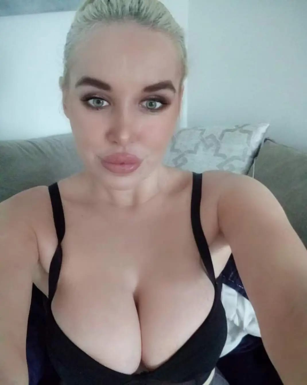 Customer photo review of Gray Blue Contact Lenses