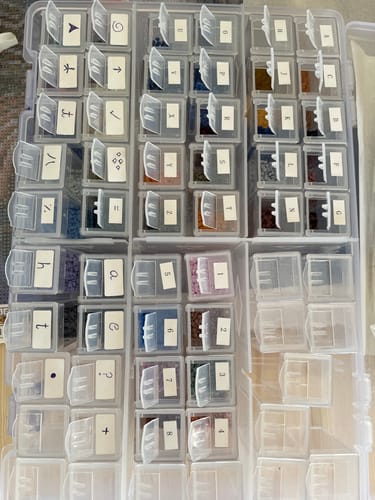 Customer photo review of Diamond Painting XXL Aufbewahrungsbox mit 60 Fächer
