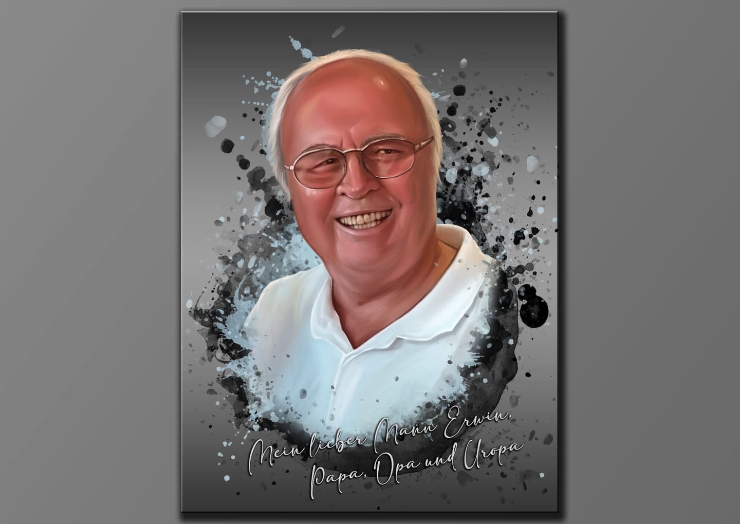 Customer photo review of Handgemaltes Haustierportrait als Acrylblock im Ink Stil
