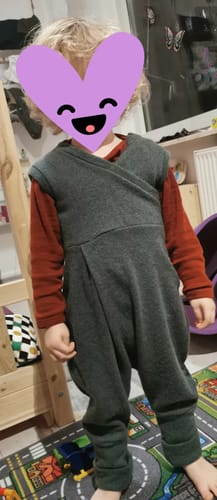 Customer photo review of Kaschmireinteiler mit der Falte Krokodil meliert