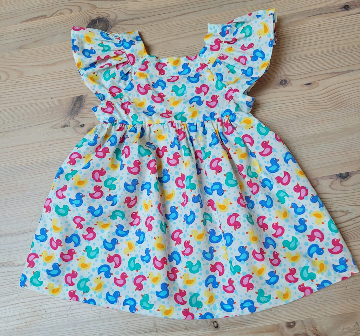 Customer photo review of Multicoloured Ducks Rose & Hubble Cotton Poplin Fabric