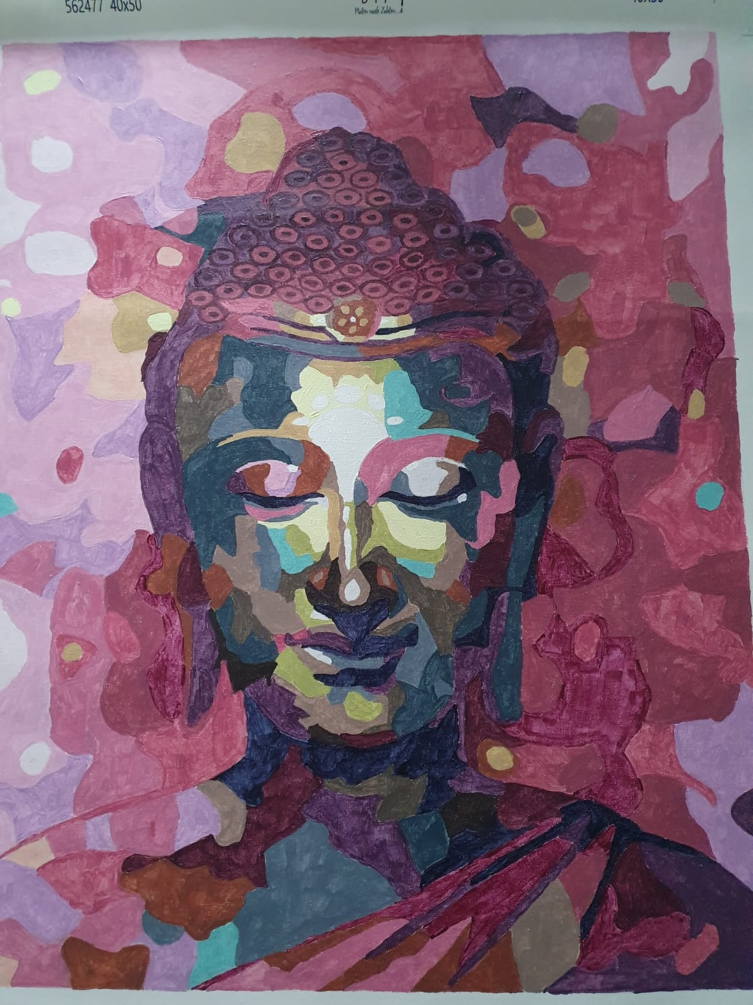 Customer photo review of Malen nach Zahlen - Der pinke Buddha