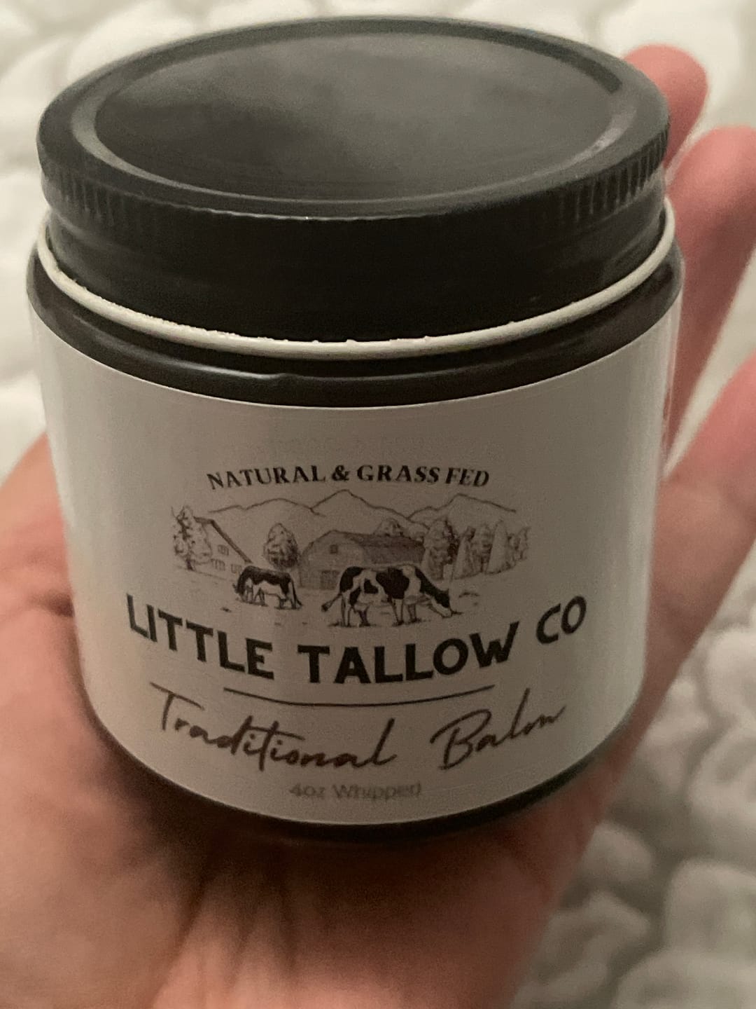 Customer photo review of Restorative Whipped Tallow Balm - 4oz Glass Jar