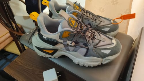 Customer photo review of Rocket Boost Grey High Heel Funky Designer Low Top Sneakers