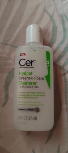 Customer photo review of CeraVe Hydrating Cream-to-Foam Cleanser
