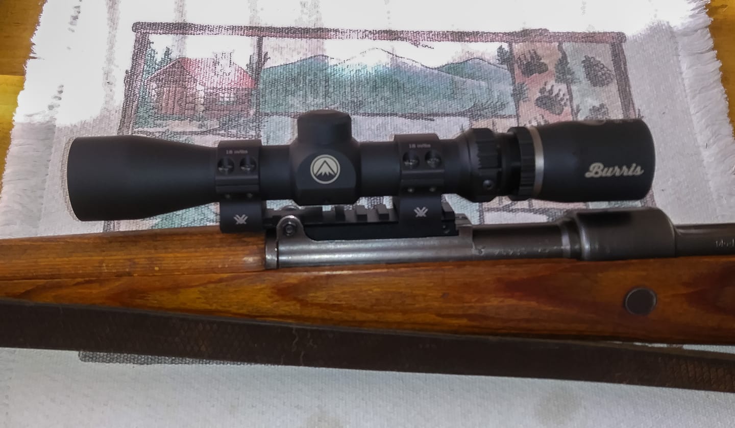 Customer photo review of Mauser K98K Ultra low-profile NDT Scout Mount for Long Eye Relief Scopes Gen 3