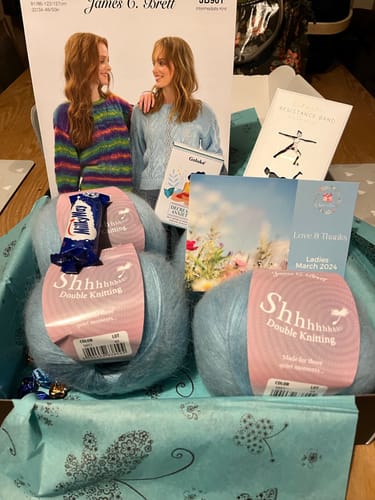 Customer photo review of Ladies Mystery Knitting Box