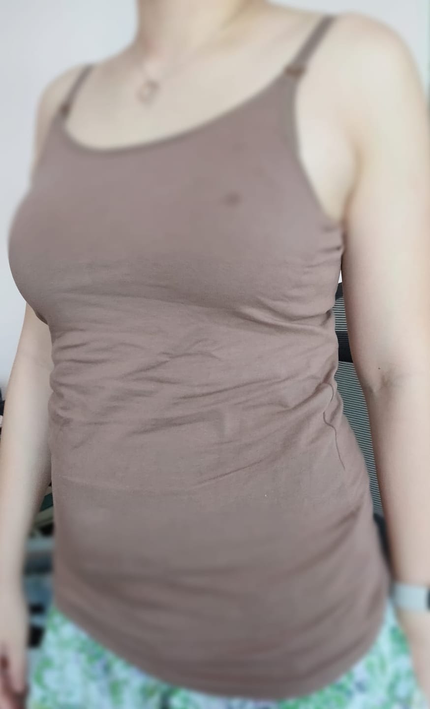 Customer photo review of Ellie Cruz Nursing Camisole