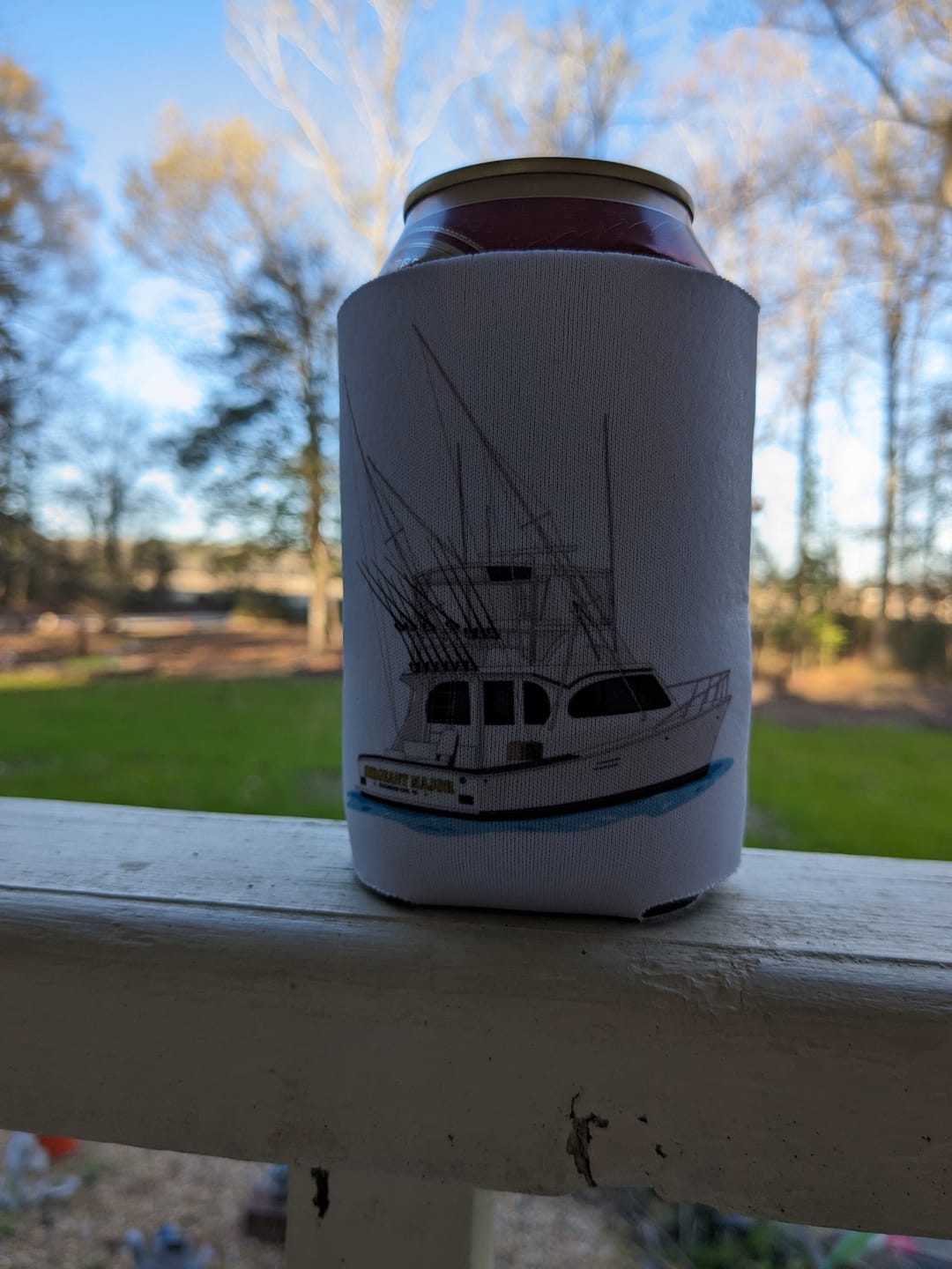 Customer photo review of Custom Boat Koozie