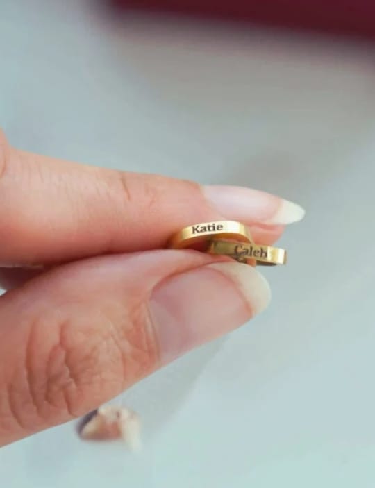 Customer photo review of Engraved Necklace with Eternal Rose Box