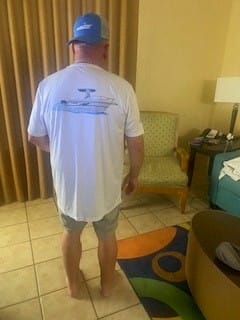 Customer photo review of American Flag Short Sleeve Dri-Fit Custom Shirts