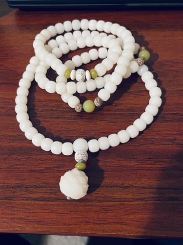 Customer photo review of FREE Today:  Reborn into Pure Land Peace Lotus Mala
