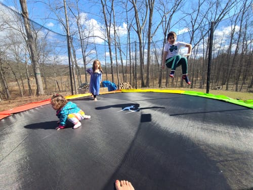 Customer photo review of 1500lbs Capacity 15FT Trampoline for Kids & Adults